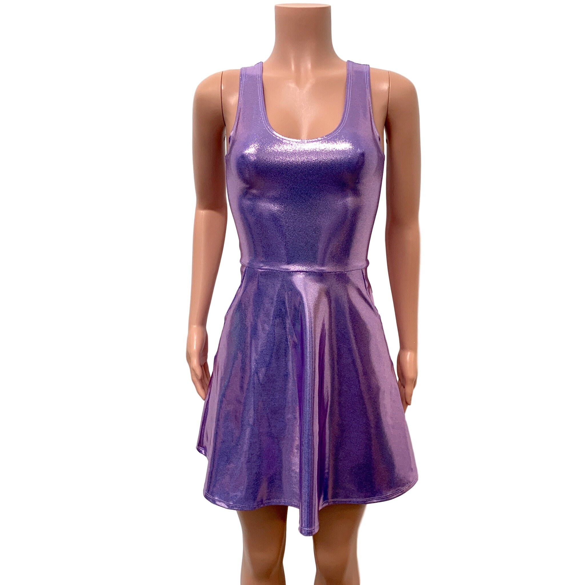 Lilac Purple Metallic Mystique A-line 
