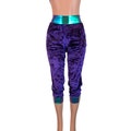 Velvet Joggers w/ Pockets - Purple Crushed Velvet/Oil Slick Jogger Pants - Rave Joggers, Festival Pants, EDM Clothing