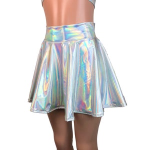 Opal Holographic Skater Skirt Holograph Rave Skirt - Etsy