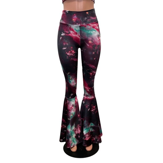 Galaxy Spandex Bell Bottoms Flare Pants 
