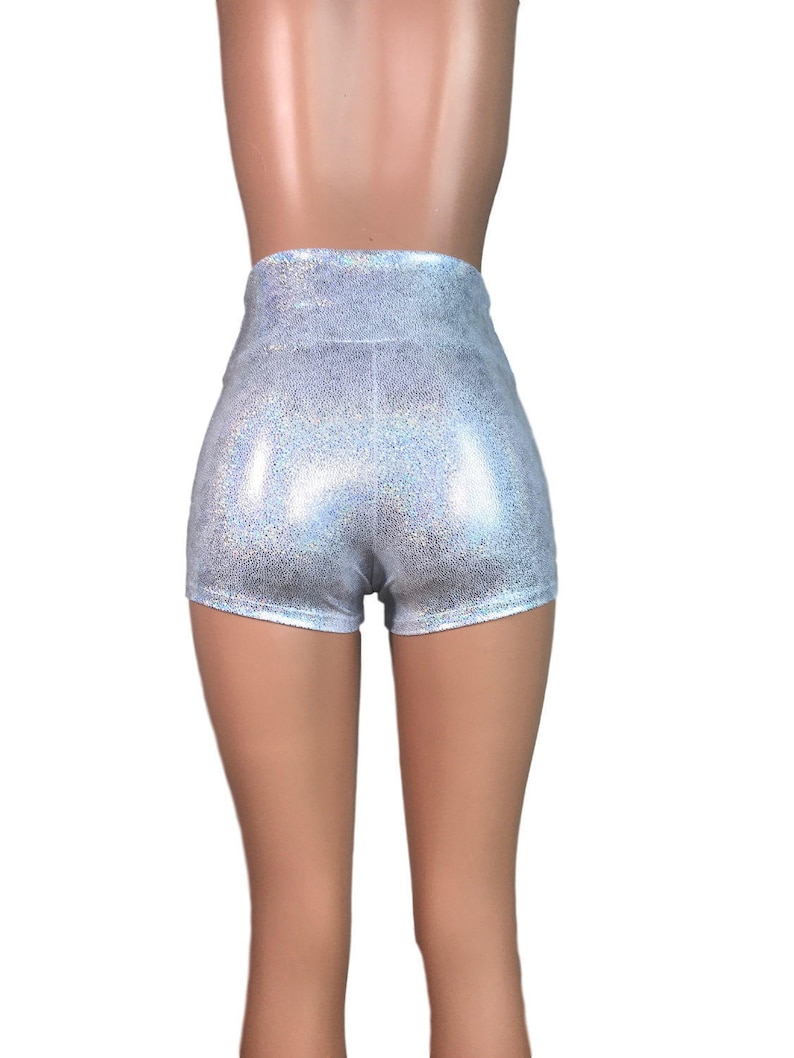 Holographic High-Waisted Shorts