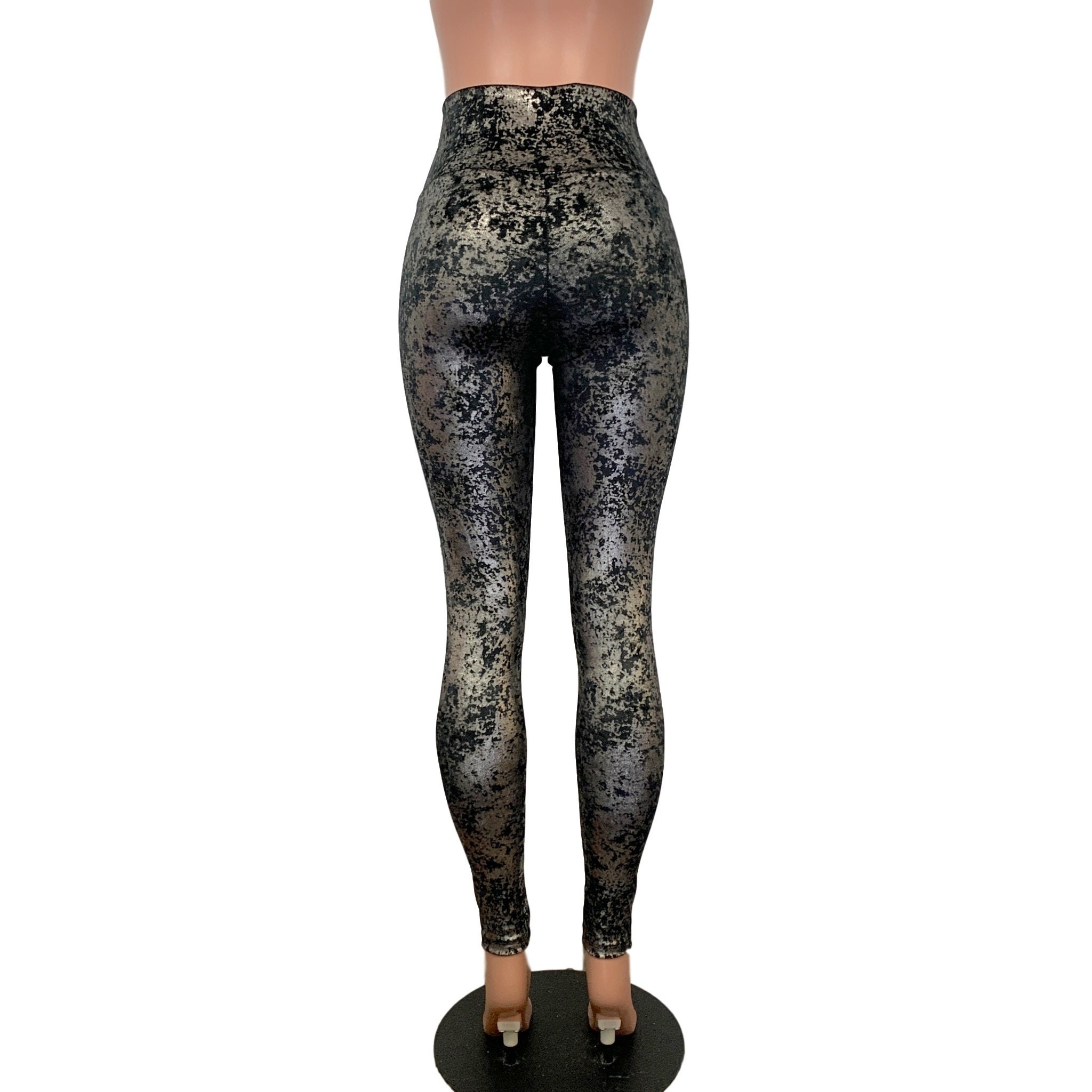 Lace-up High Waist Leggings Gunmetal on 