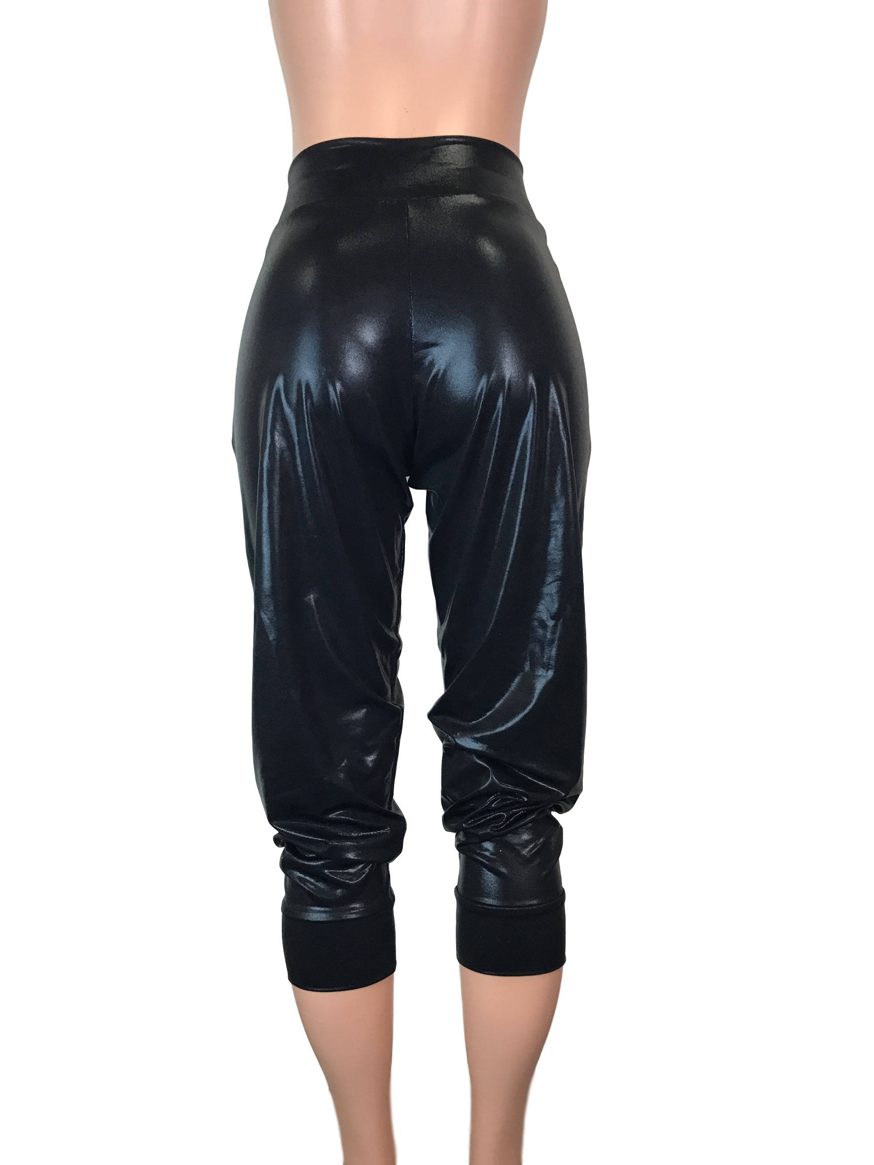 black sparkle joggers