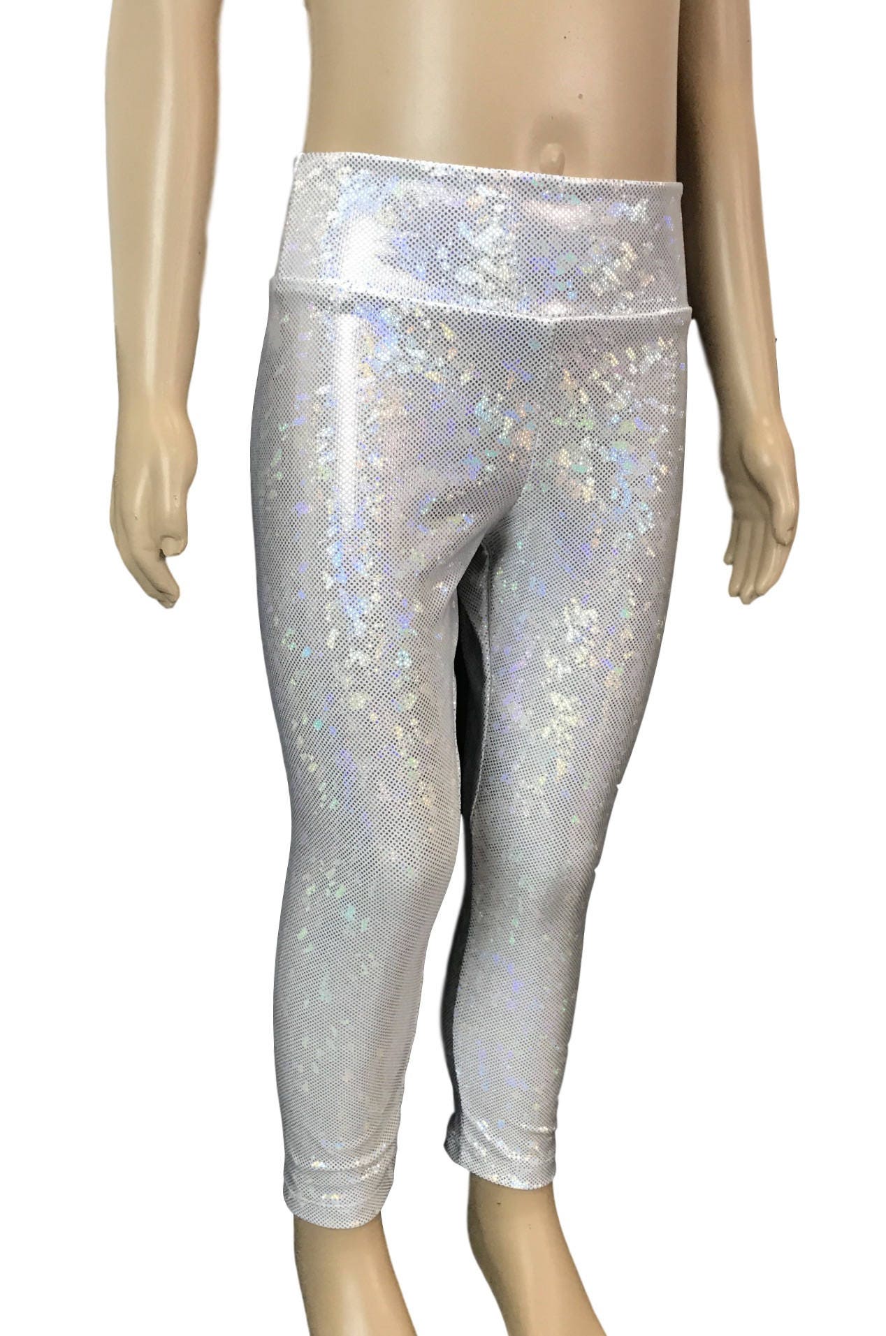 Glittery Tights White Glitter Leggings White Sparkle Leggings