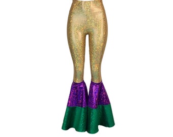 CHILDREN'S Mardi Gras Tiered Bell Bottoms