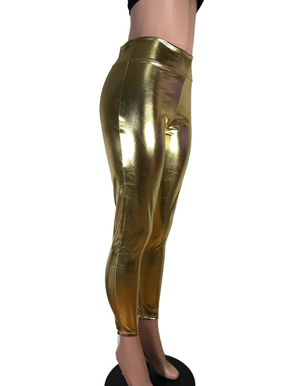 Stretch Is Comfort Girl's Metallic Mystique Leggings Shiny and Stretchy |  Child Size 4 - 12