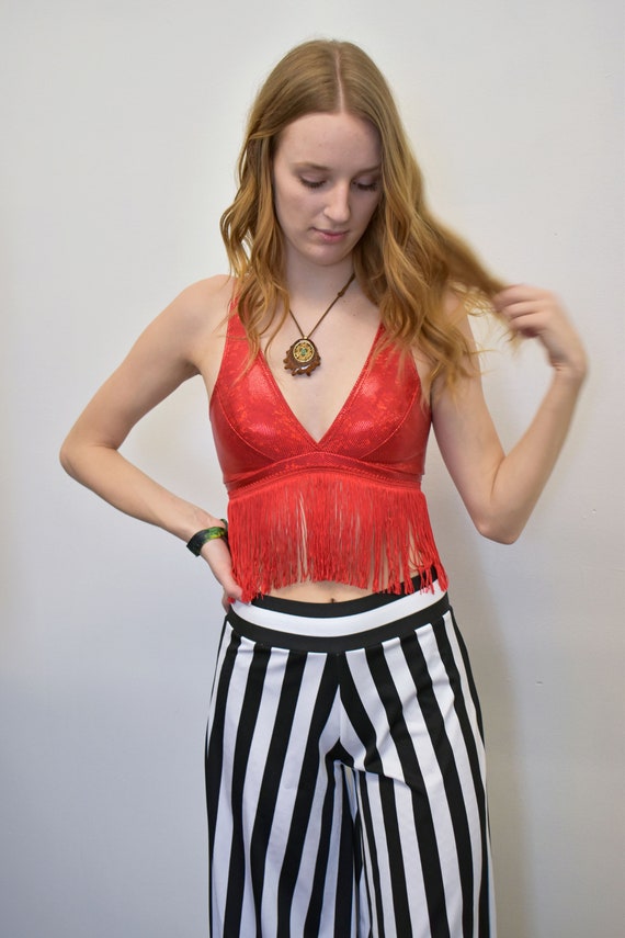 red festival bralette