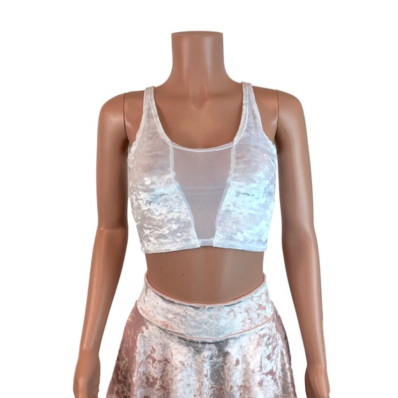 velvet mesh top