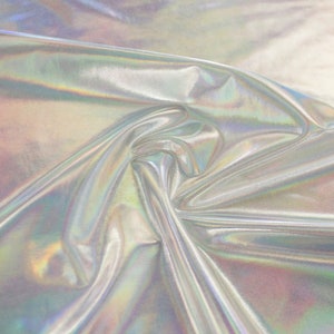 Opal Holographic Nylon Spandex Fabric by-the-yard