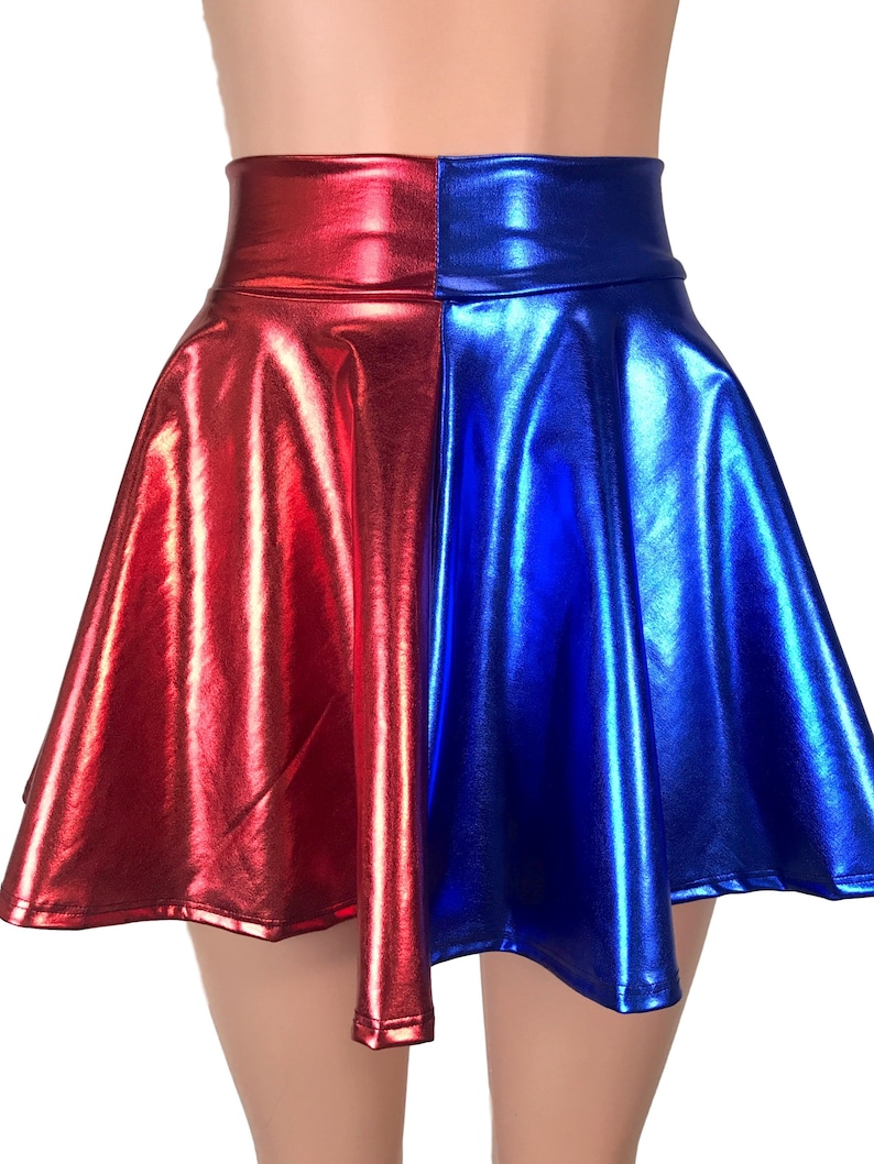 Harley Quinn Costume High Waisted Skater Skirt Clubwear Etsy