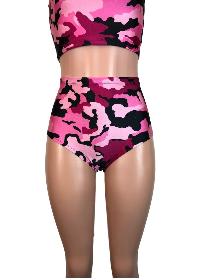 Pink Camouflage Camo High Waisted Hot Pants Booty Shorts Etsy