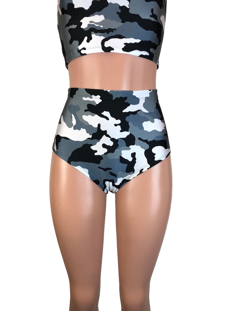 high waisted camo bikini