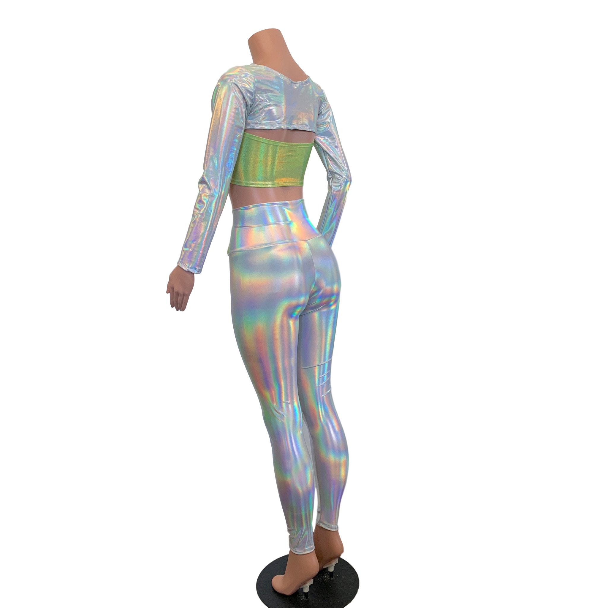 Rave Alien Costume - Opal Holographic Iridescent | Festival Fashion ...