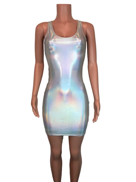 holographic bodycon dress
