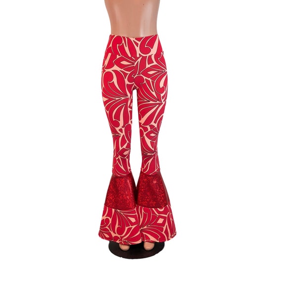 red bell bottom pants