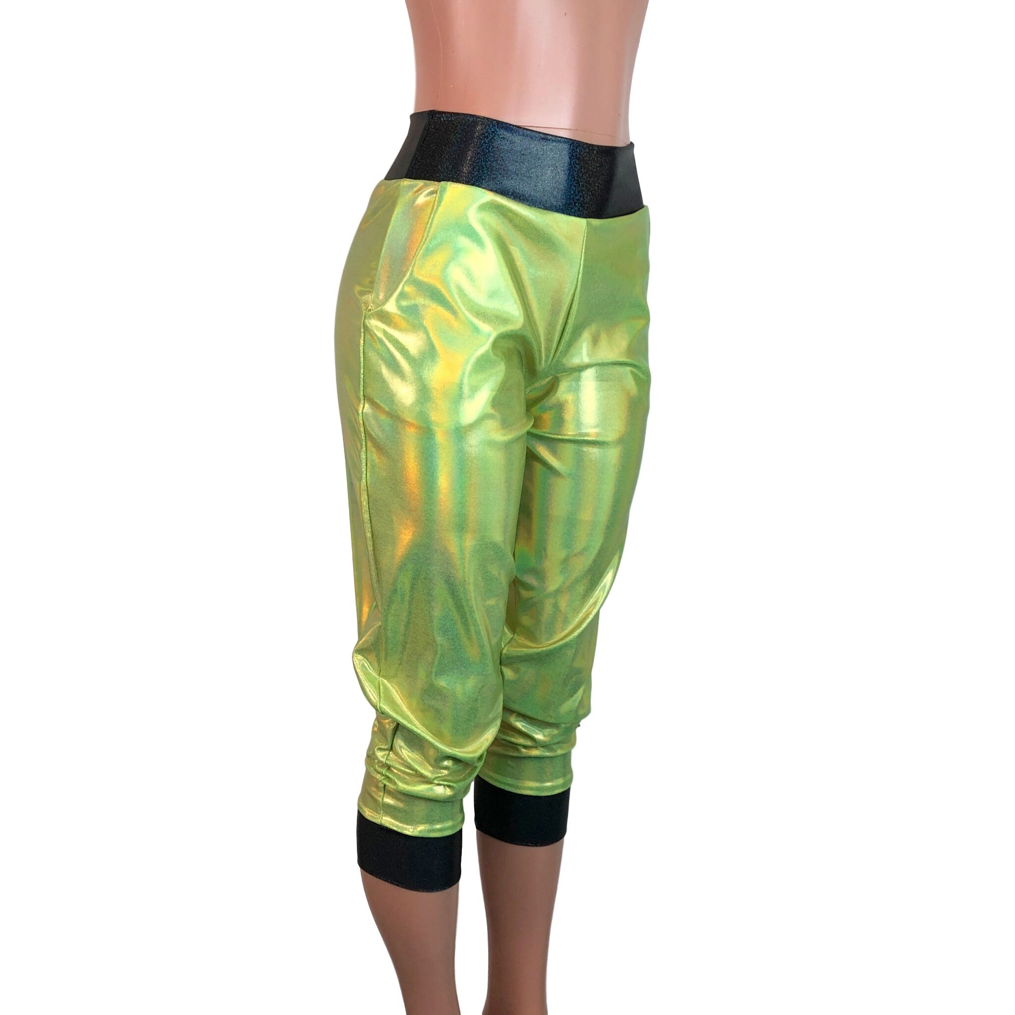 Black and lime green joggers sale