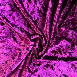 Burgundy Wine Stretch Crushed Velvet Spandex Fabric by-the-yard