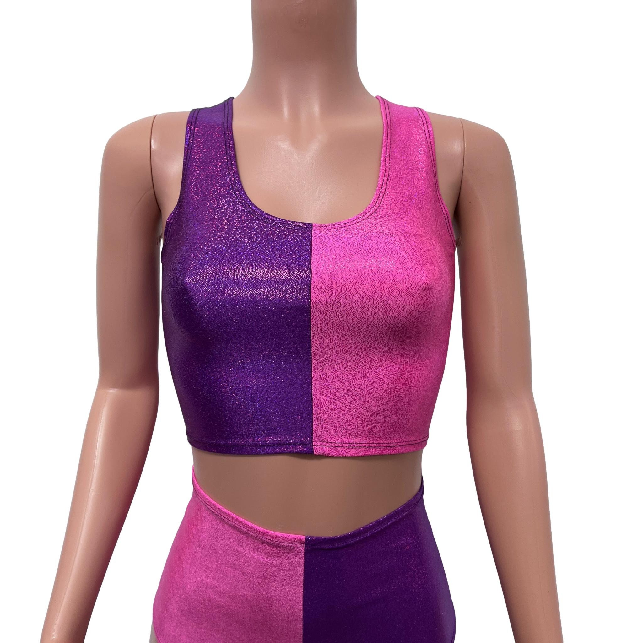 Pink & Purple Sparkle Rave Outfit - Rave Set Cheshire Costume, Festival ...