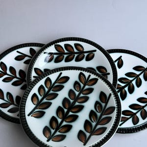 Vintage BOCH Belgium Side Plates - BOCH Rambpuillet Dessert Plate, Hand-painted Mid Century Tableware, 1960s Kitchen Home Decor CHOOSE
