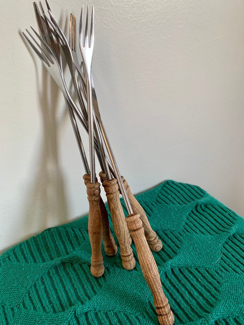 Set of 6 Vintage Fondue Forks Rustic Farmhouse Kitchen Etsy