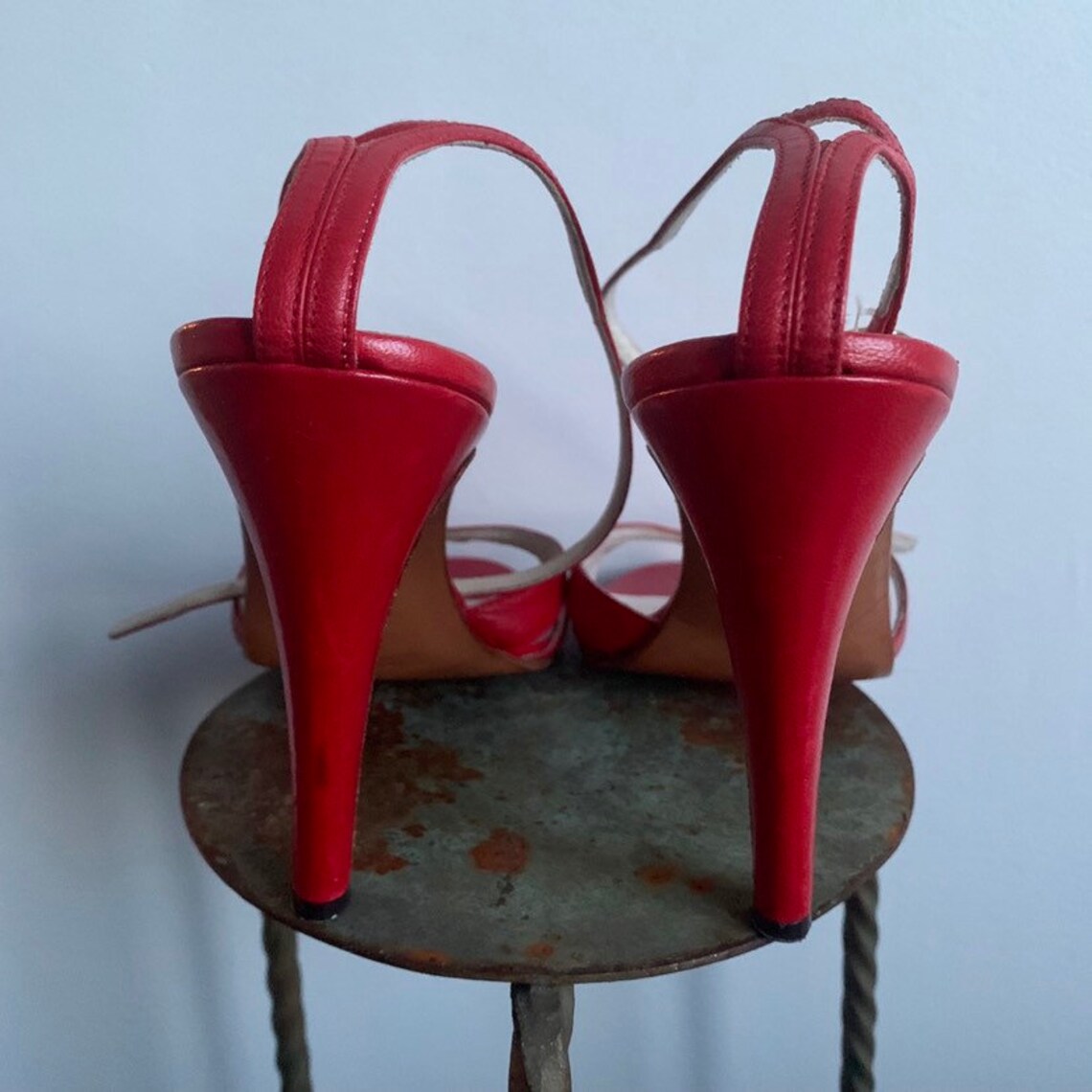 strappy leather slingback sandals
