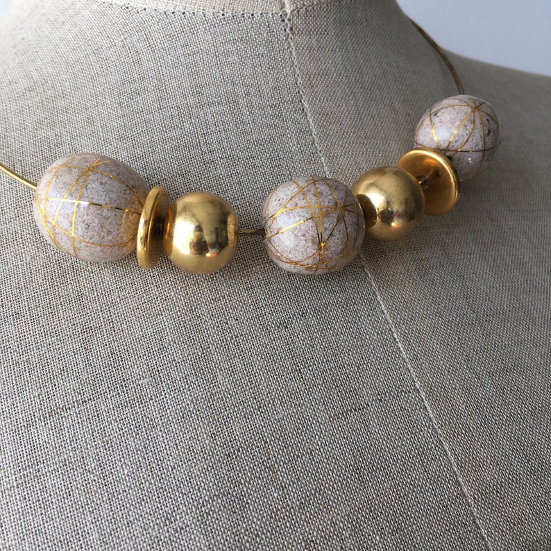 80s vintage gold chocker necklace