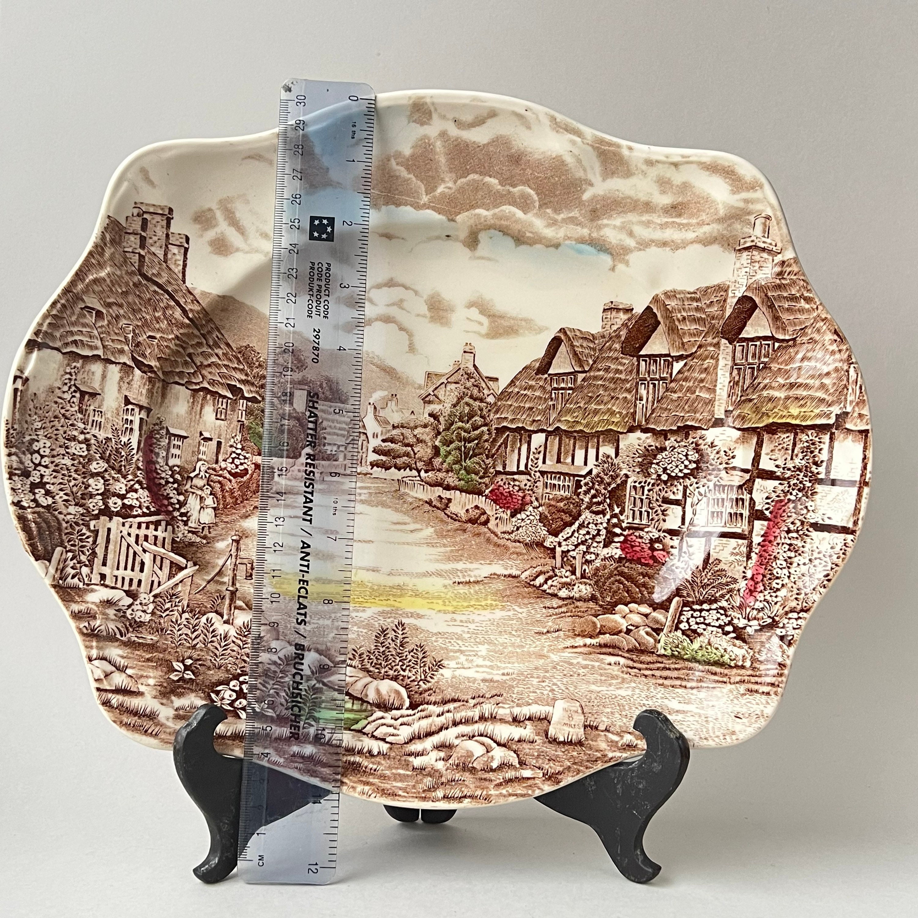 Antique OLDE ENGLISH Countryside Brown Multicolor Johnson Bros