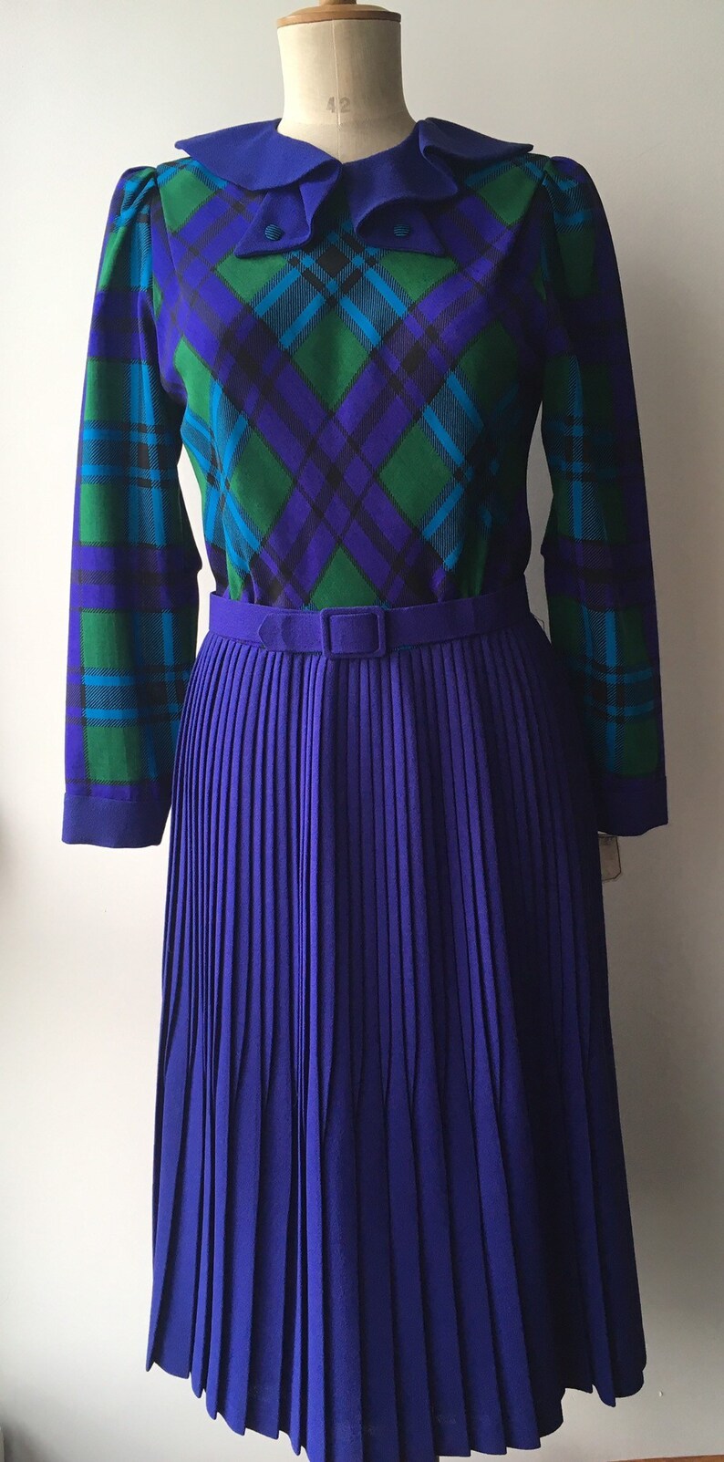 purple wool dress