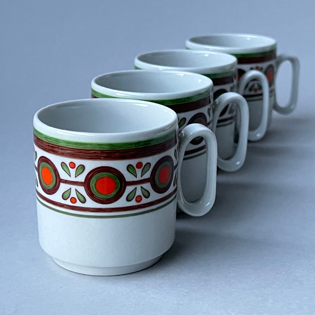 TOGNANA Vintage Italian Espresso Cups Set of 4 70s Retro Etsy