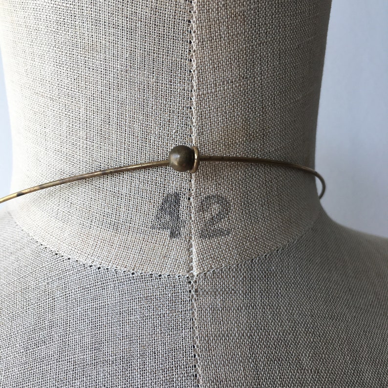 80s vintage gold chocker necklace