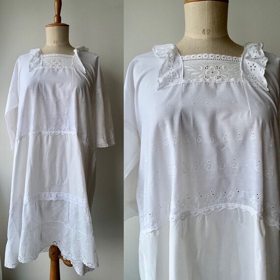 white cotton beach dress