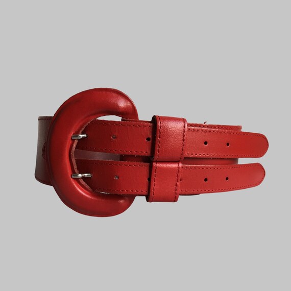 wide red belt