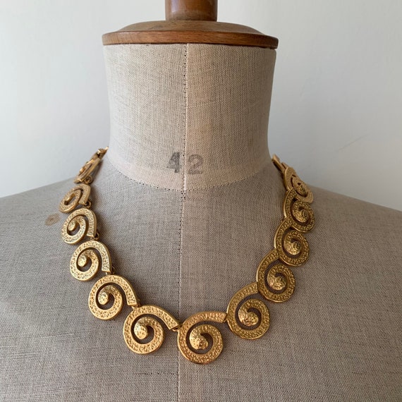80s costume jewelry gold tone chunky chain necklac