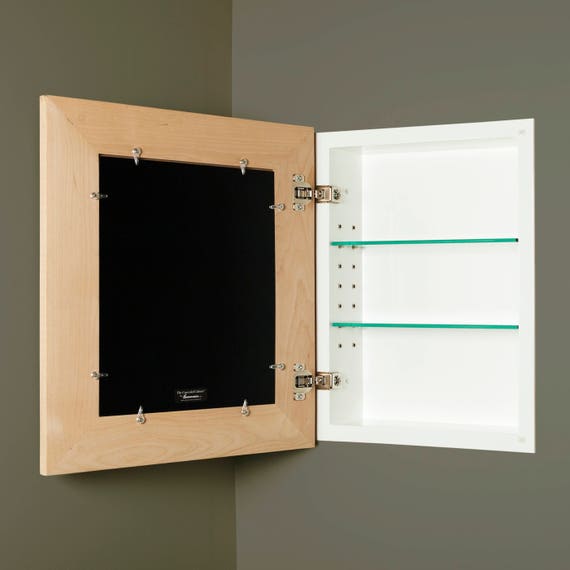 Recessed Picture Frame Medicine Cabinet W Unfinished Door Paint Or Stain It Yourself To Match Your Decor Perfectly No Mirror