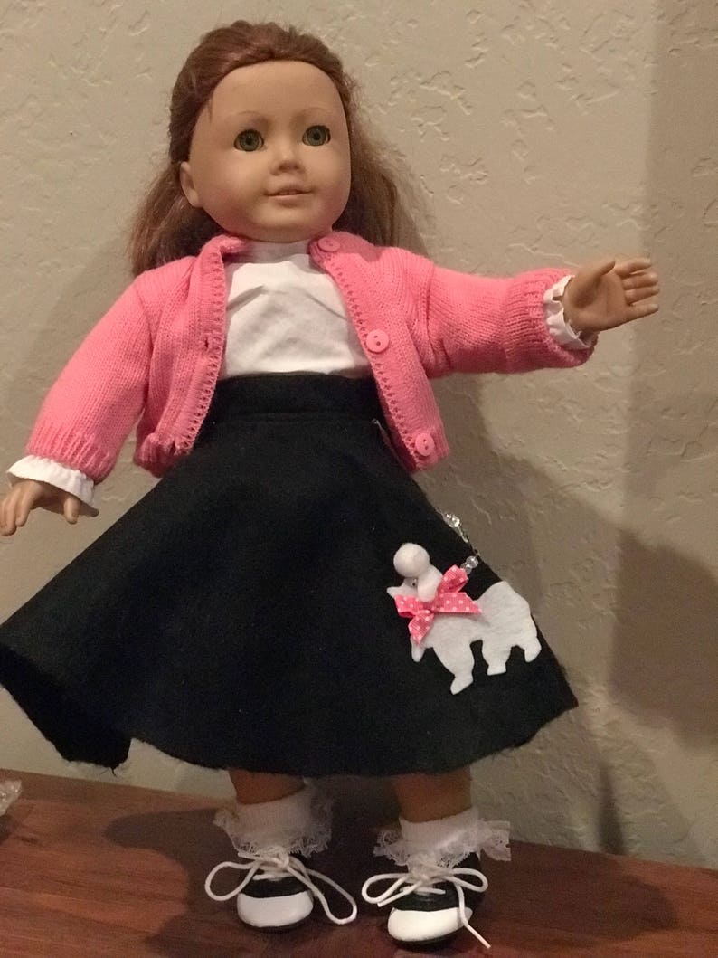 Brown Poodle Skirt 18/" Doll Clothes Fit American Girl