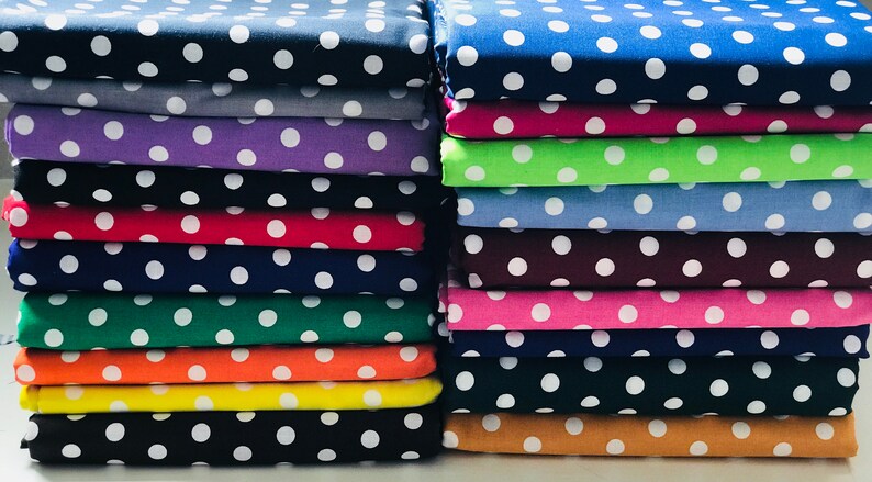 apparel hair crafts 1 yard cut applique quilting Polka Dot Fabric kids crafts crafts