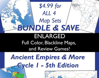 Enlarged Blackline, Full Color Maps and Games! - Ancient Empires and More - Classical Conversations - Cycle 1 - 5th Edition