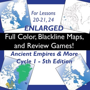Enlarged Maps & Games Lessons 20-21, 24 Goes with Ancient Empires and More and also Classical Conversations Cycle 1-5thEdition image 1