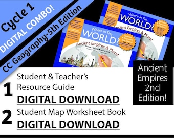 Geografía de los imperios antiguos para la educación en el hogar: paquete de 2 DESCARGAS DIGITALES: libros n.° 1 y n.° 2 - Geografía CC, 5.ª educación, ciclo 1
