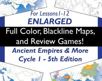 Enlarged Maps- Lessons 1-12-Works with Where in the World? Ancient Empires & More! which is based on the Classical Conversations C1-5th Ed