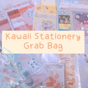 Random Kawaii Stationery Grab bag, Memo Sheets Grab bag, Journal supplies, Penpal Stationary, Stationery Set