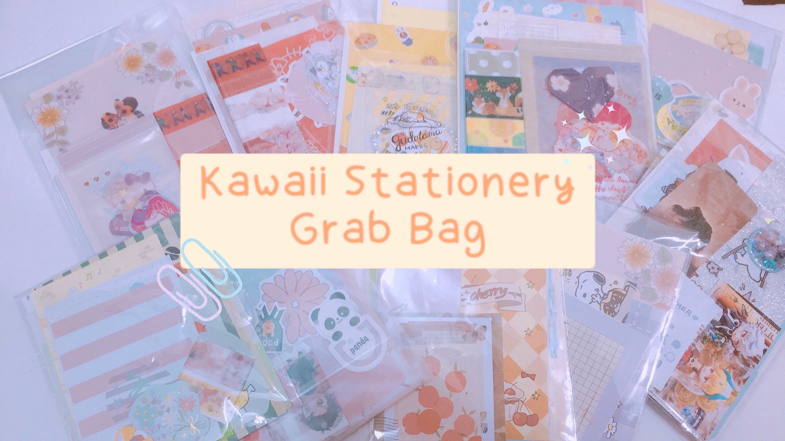Random Kawaii Stationery Grab bag, Memo Sheets Grab bag, Journal supp…