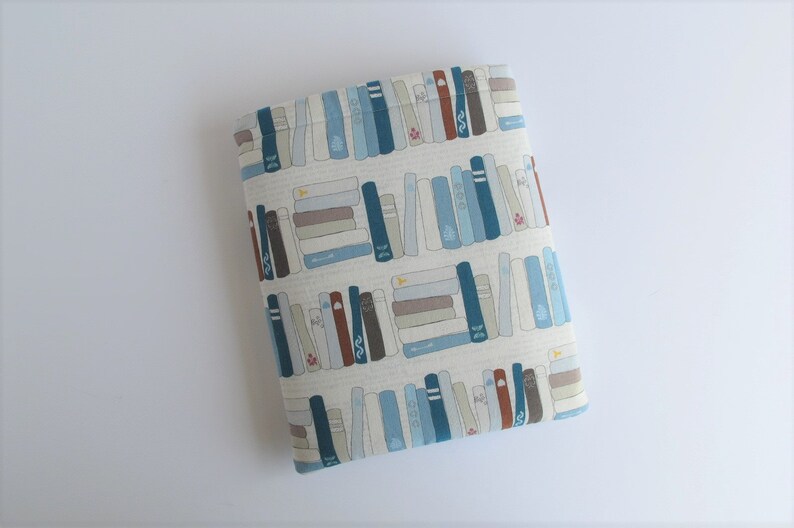 Bookshelf Fabric Book Sleeve Bookmark Etsy