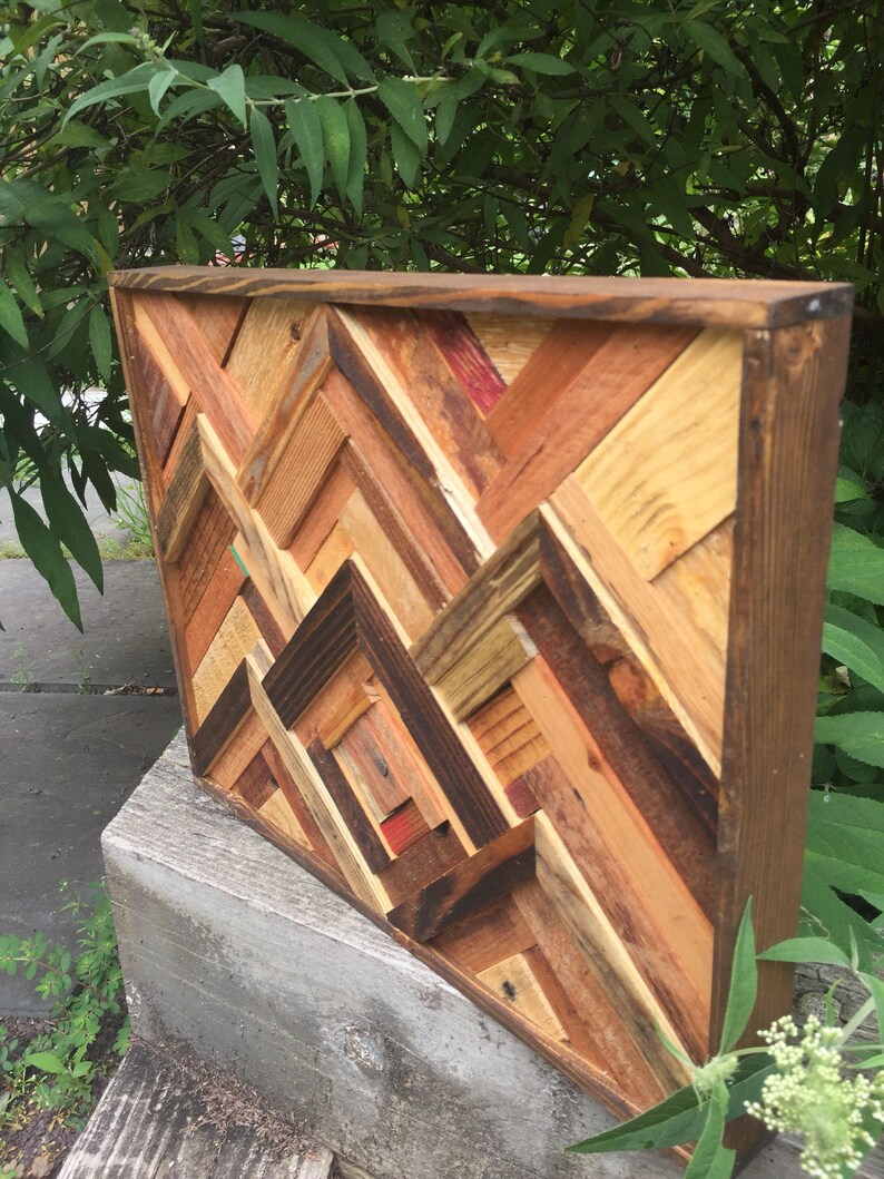 Reclaimed Wood Wall Art Etsy