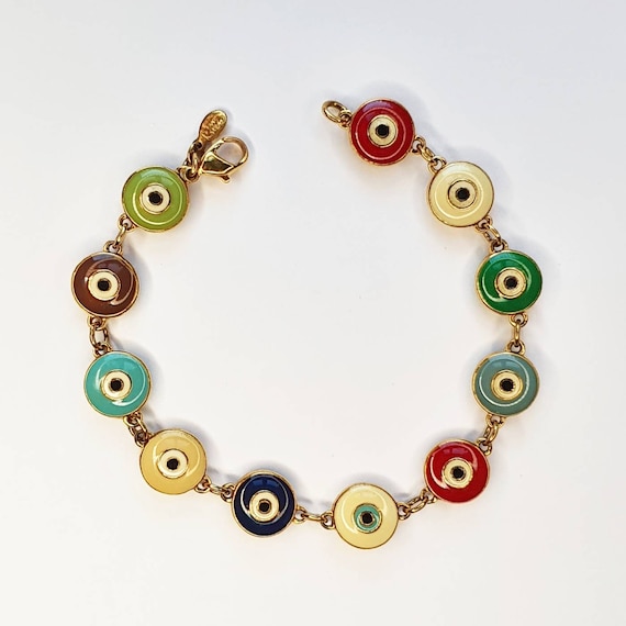 Joan Rivers Multicoloured Enamel Bracelet Gold Pla