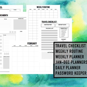 Basic Planner Kit (letter Size) (18+ Pages) - Etsy