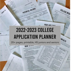 2022-2023 College Admissions Planner