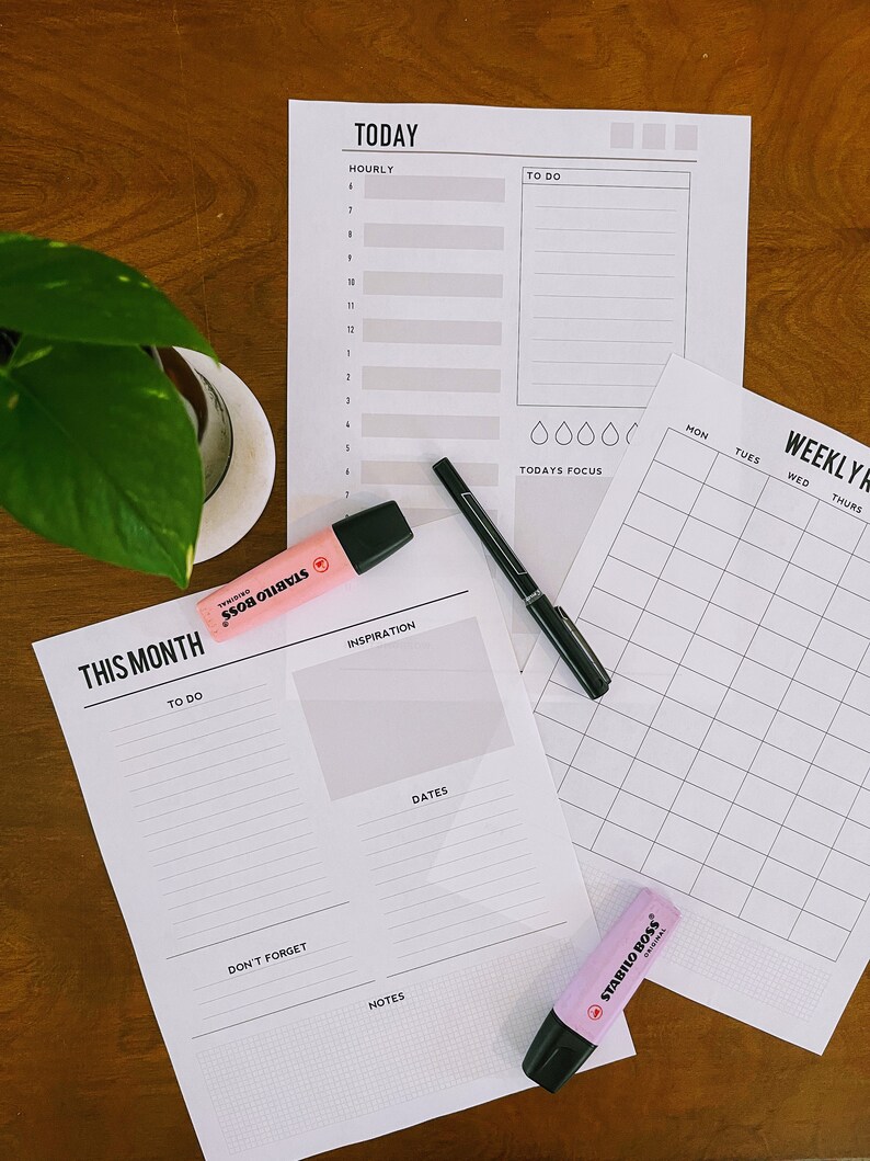 Basic Planner Kit (letter Size) (18+ Pages) - Etsy