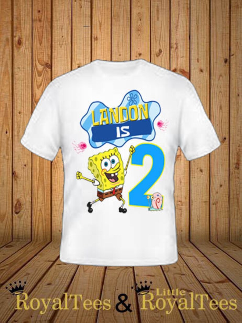 Spongebob Birthday Shirt Etsy - image 0