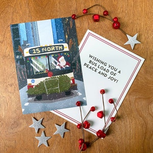 Bus de Noël du Père Noël - Carte postale